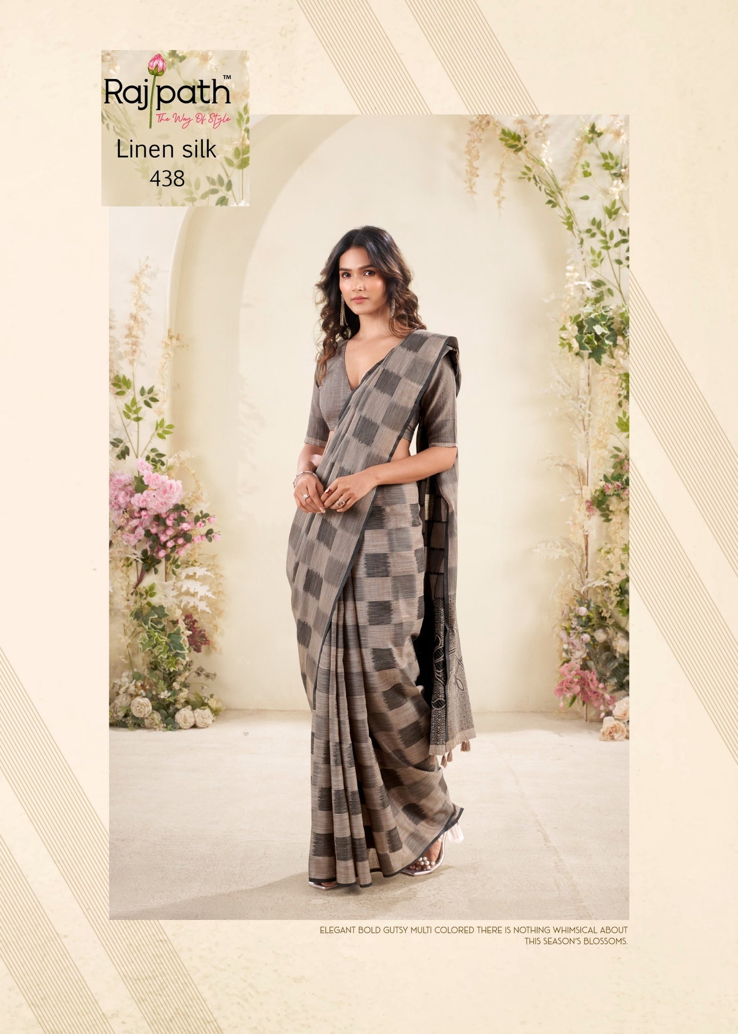 438 Redium Silk Rajpath Linen Silk Sarees