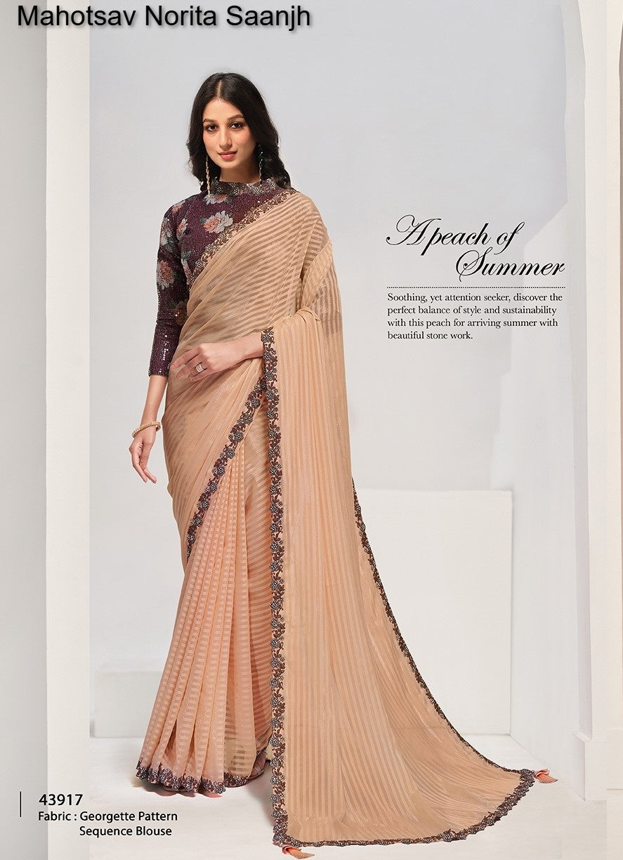 43917 Norita Saanjh Mahotsav Georgette Sarees