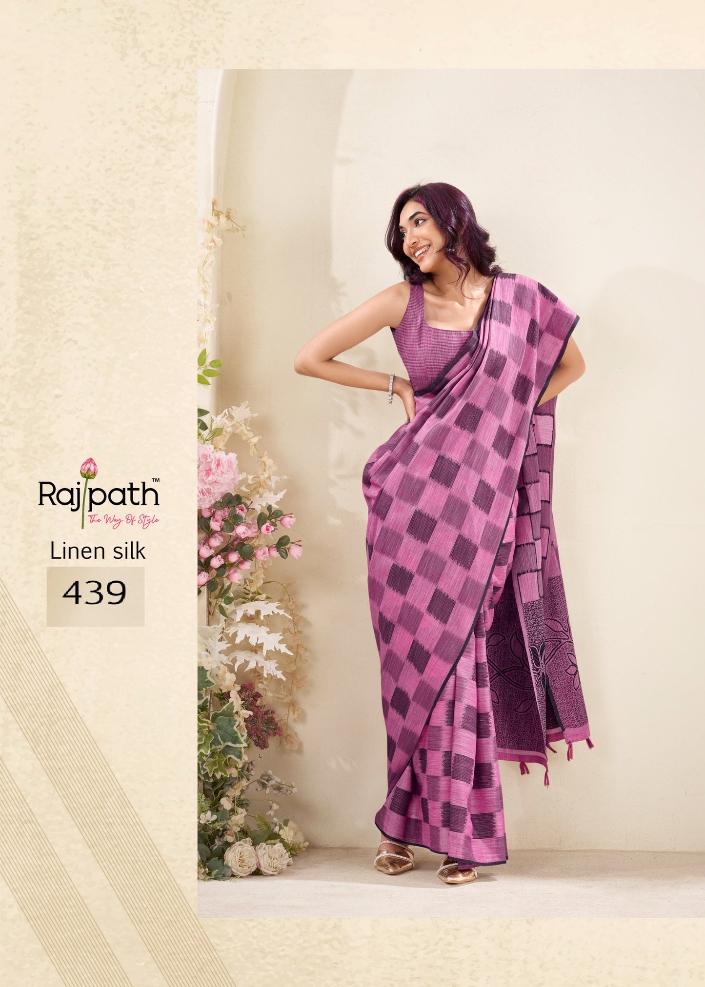 439 Redium Silk Rajpath Linen Silk Sarees