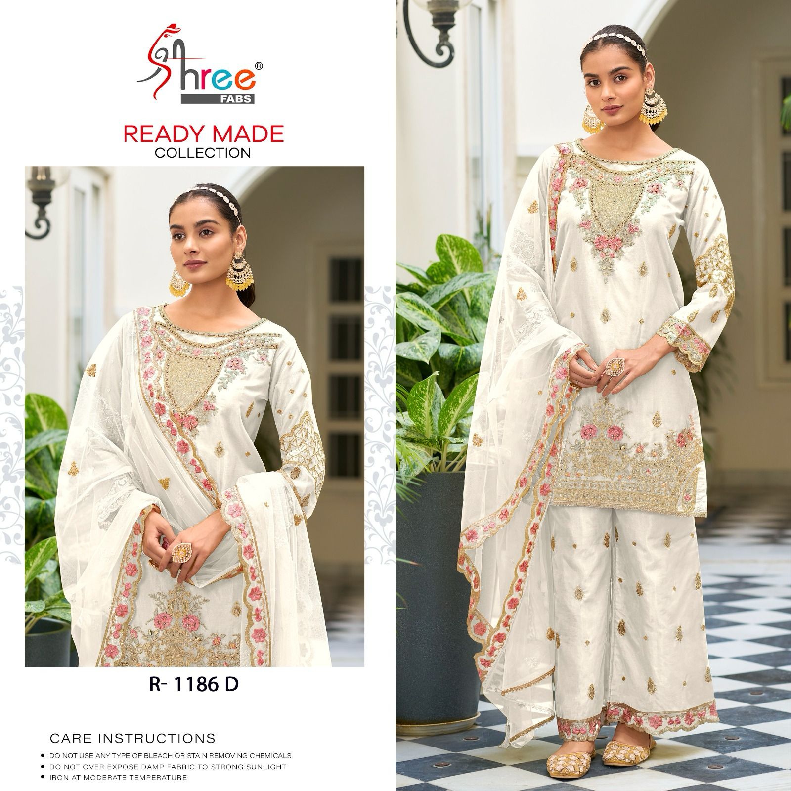 R-1186-D Shree Fabs Pakistani Readymade Suits