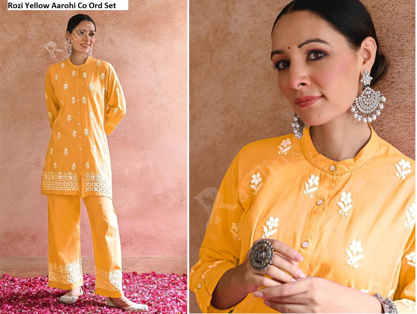 Rozi Yellow Aarohi Co Ord Set