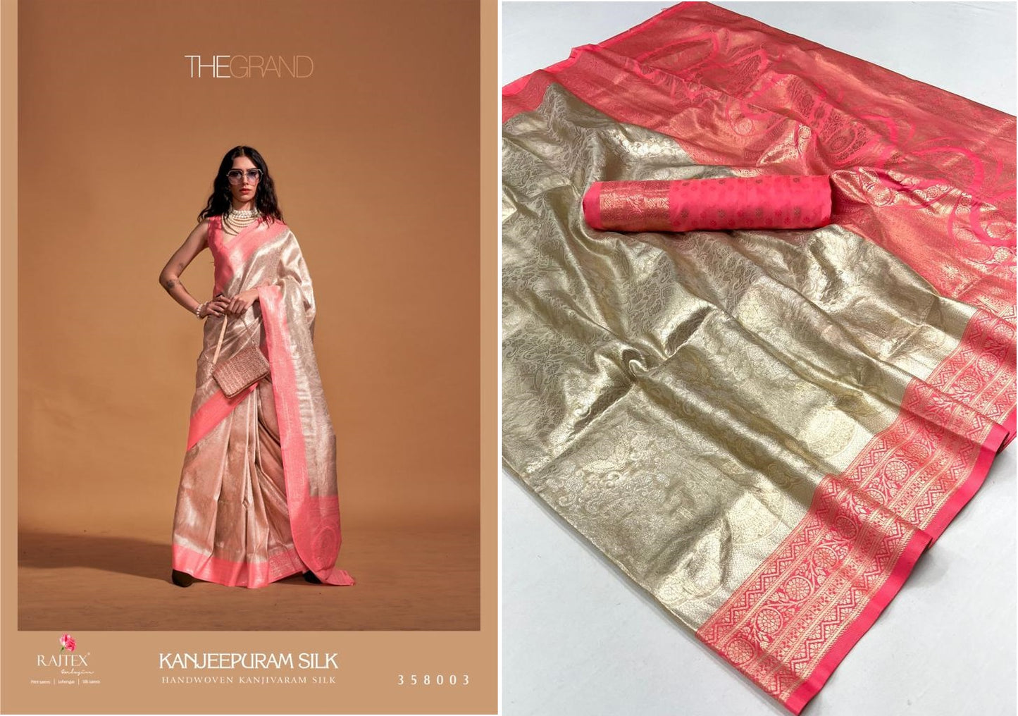 358003 Kanjeepuram Rajtex Sarees