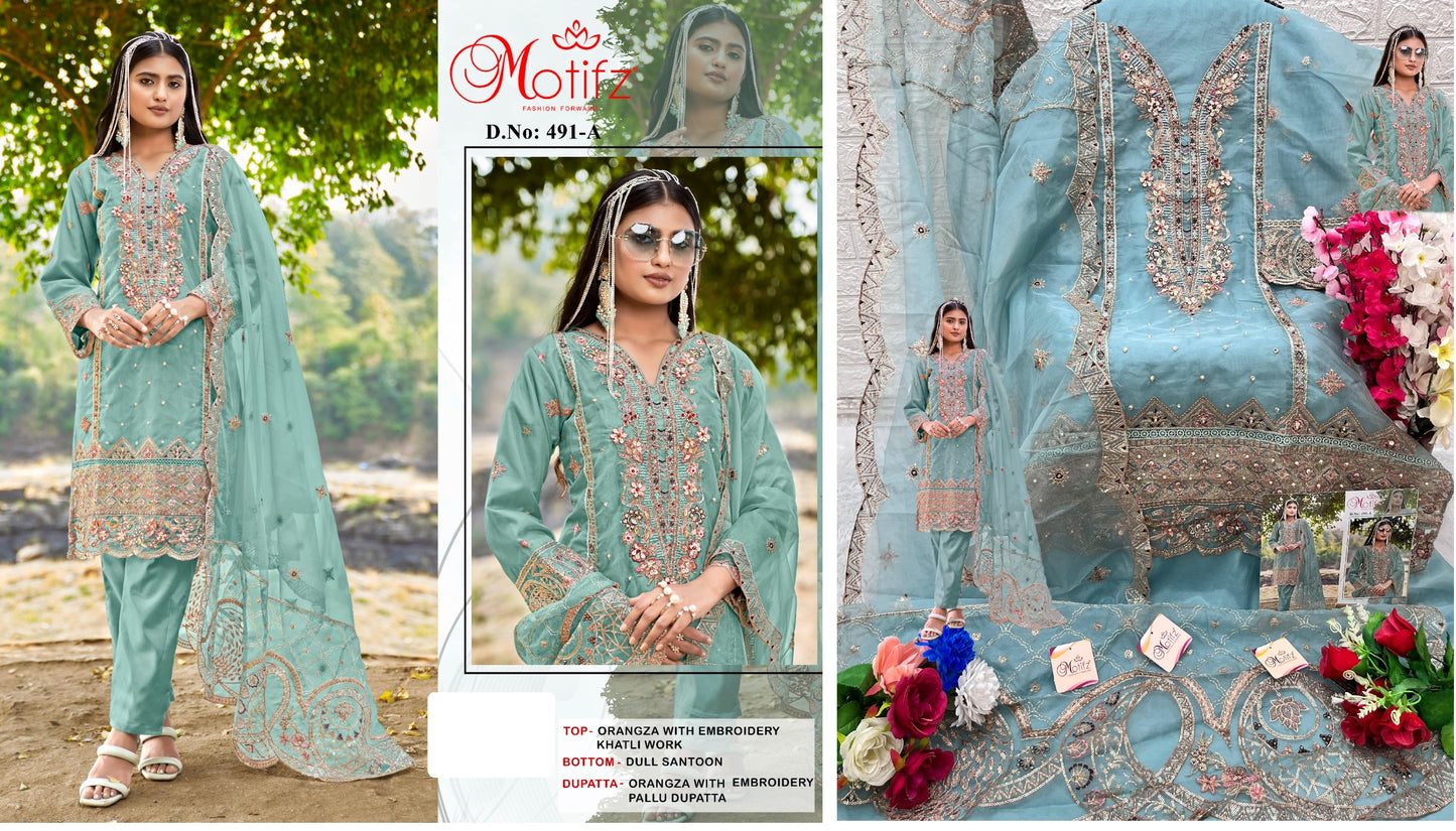 491A Motifz Pakistani Salwar Suits