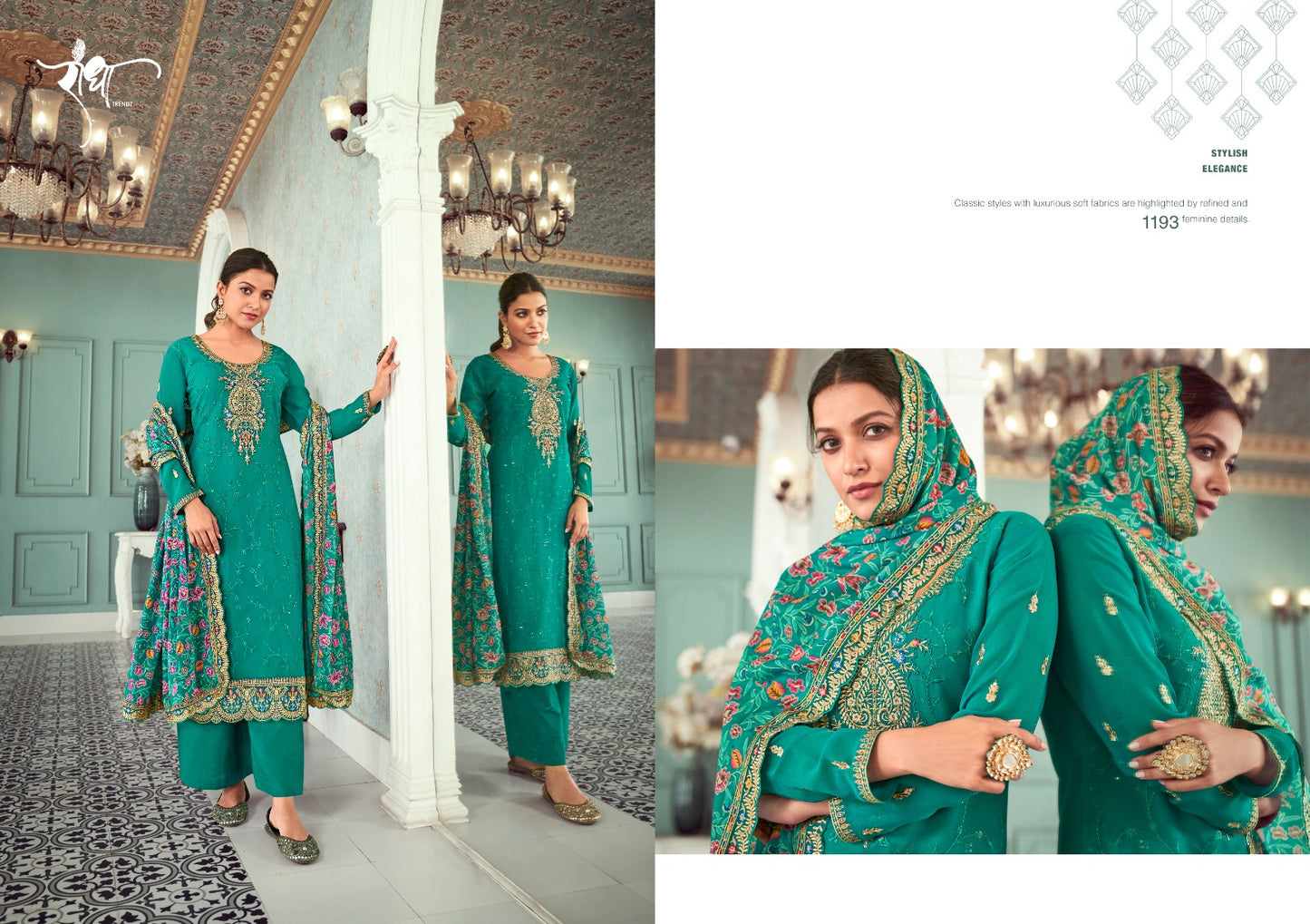 1193 Raheda Radha Unstitched Suits