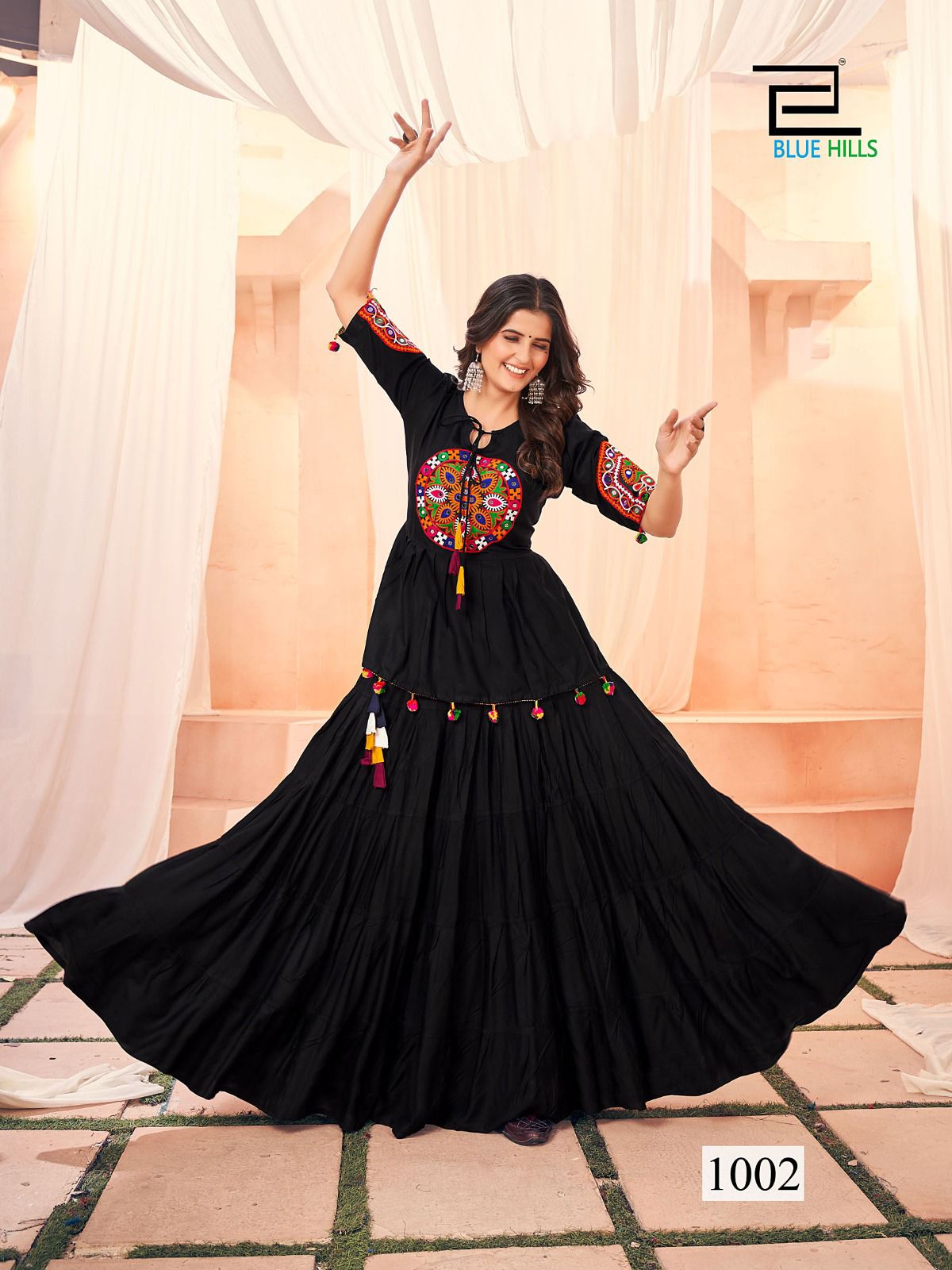 1002 Dholidaa Bluehills Women Kedia