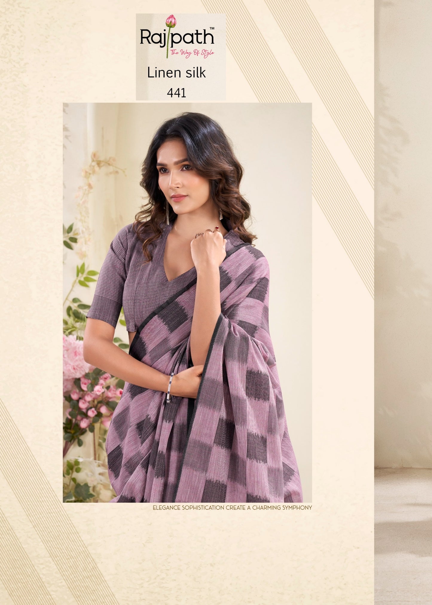 441 Redium Silk Rajpath Linen Silk Sarees