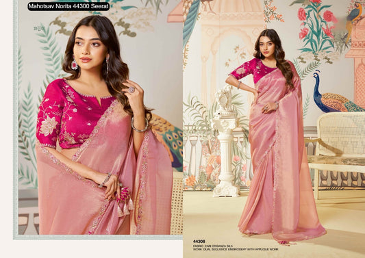 44308 Norita 44300 Seerat Mahotsav Organza Silk Sarees