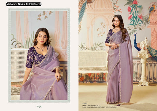 44311 Norita 44300 Seerat Mahotsav Organza Silk Sarees