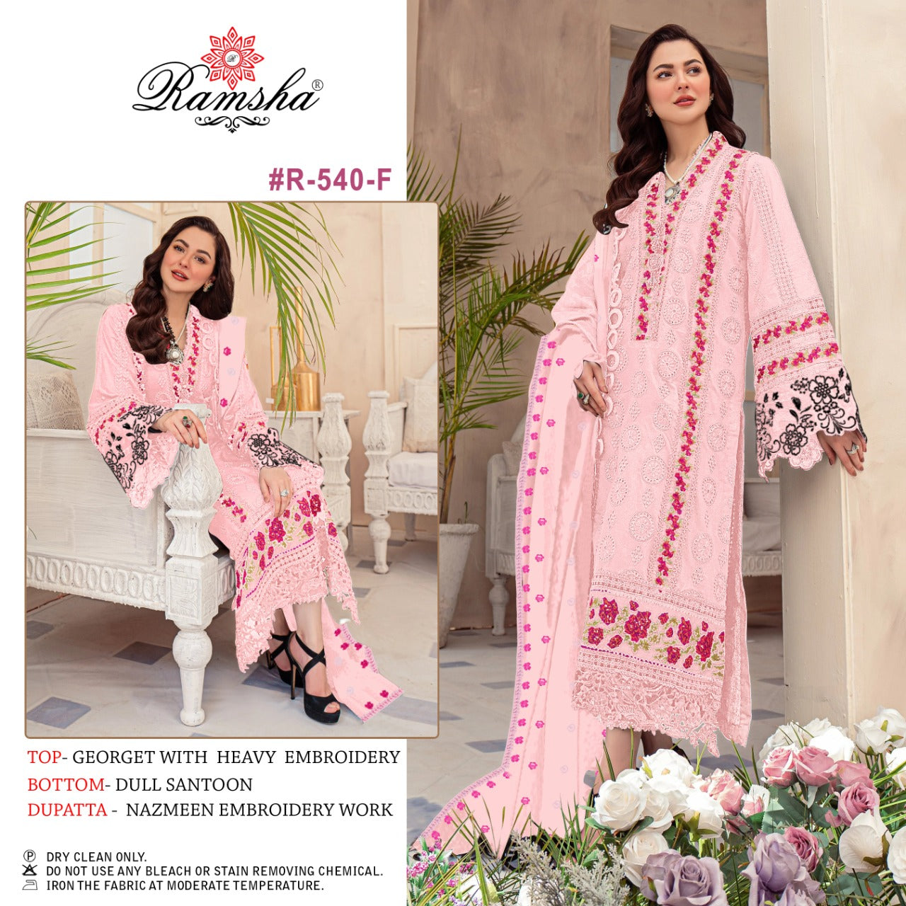540-F Ramsha Pakistani Salwar Suits