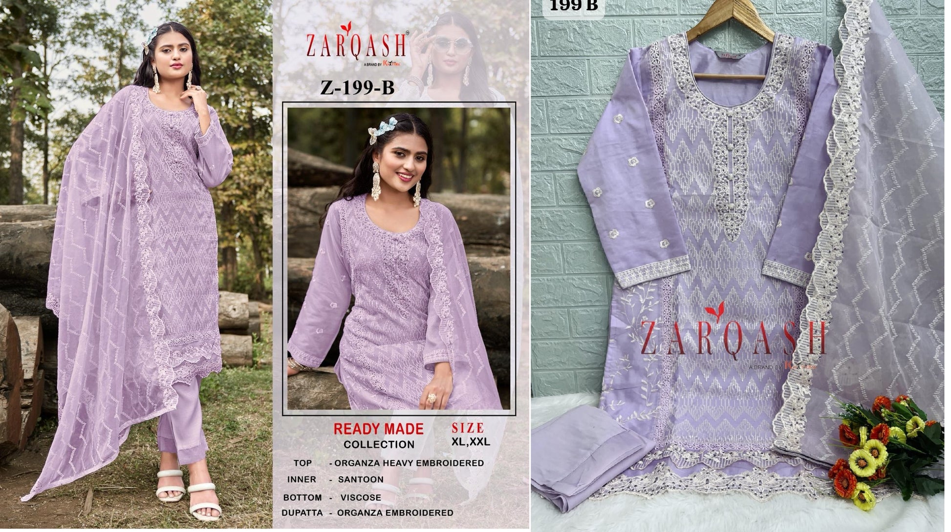 199B Zarqash Pakistani Readymade Suits