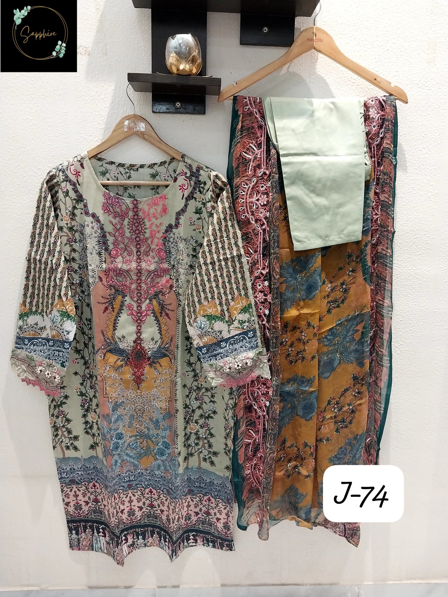 Jazmin Vol 74 Pista Sapphire Pakistani Readymade Suits