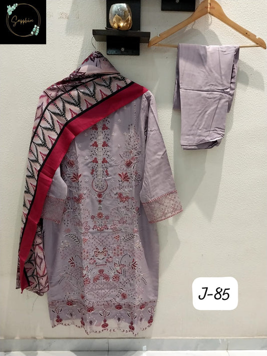 Jazmin Vol 85 Purple Sapphire Pakistani Readymade Suits