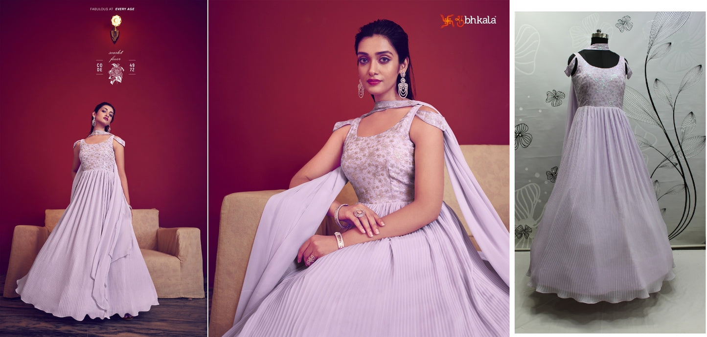 4972 Flory Vol 41 Shubhkala Gown Dupatta Set