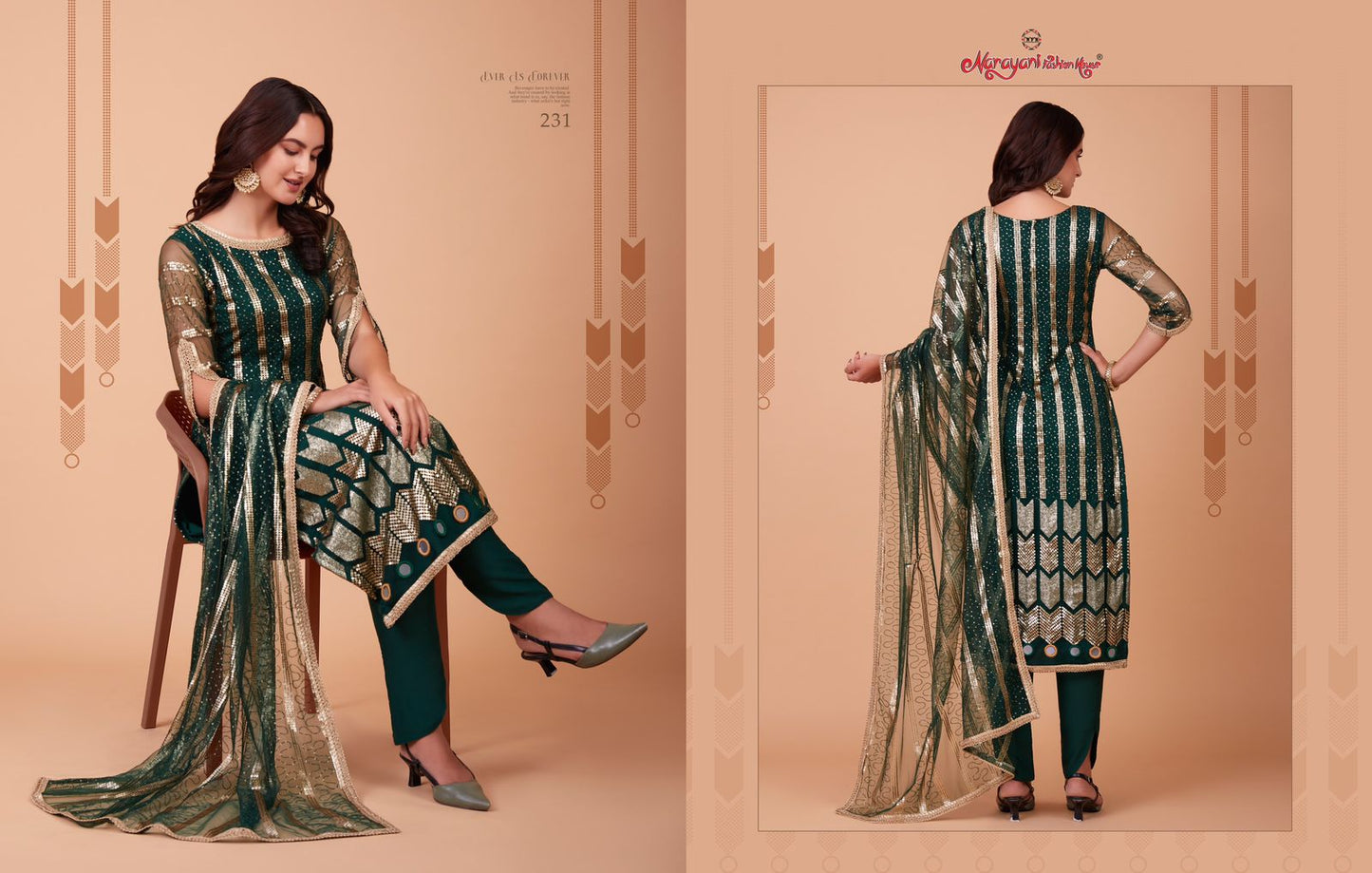 231 Zehra Vol 3 Narayani Fashion House Unstitched Suits