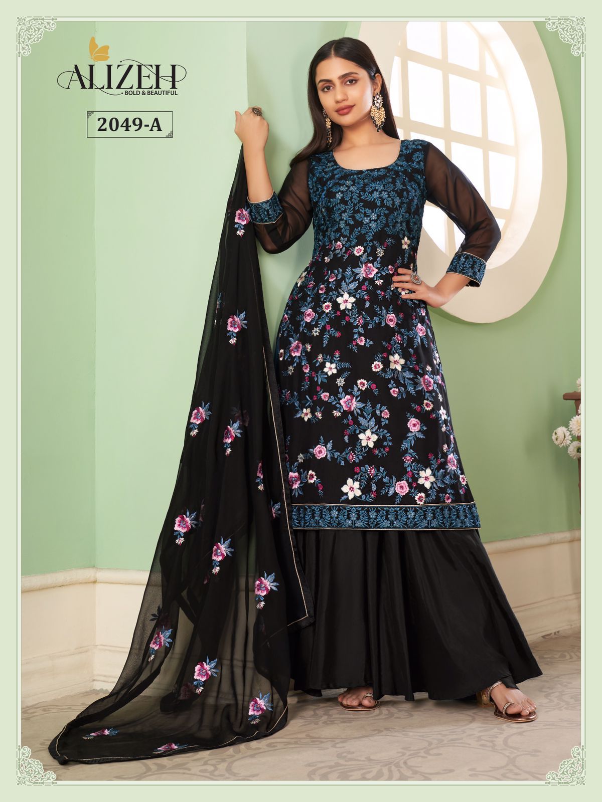 2049A Zaida Vol 10 Alizeh Unstitched Suits