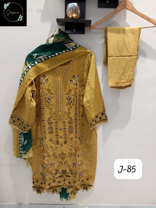 Jazmin Vol 85 Yellow Sapphire Pakistani Readymade Suits