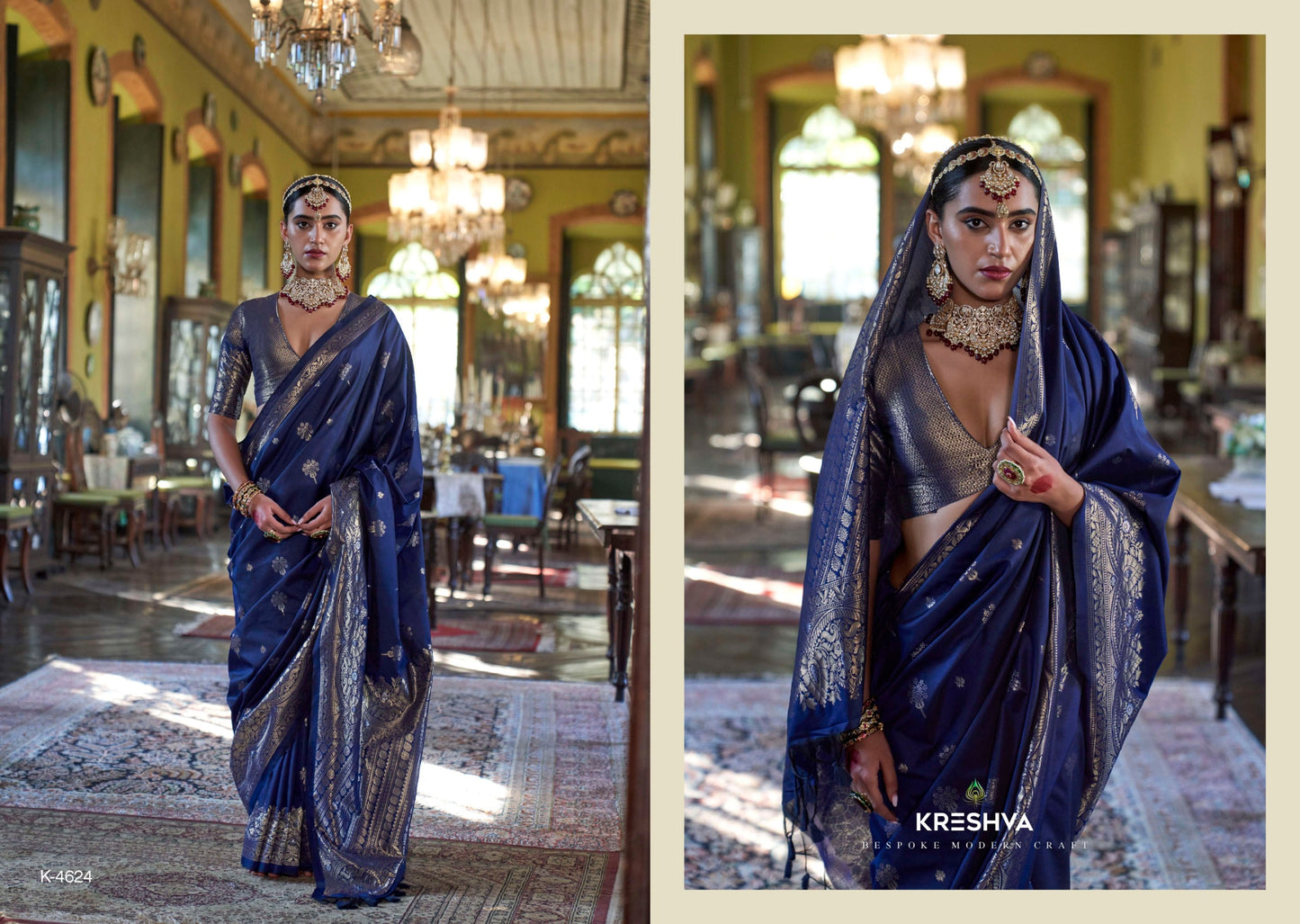 4624 Viraangana Kreshva Soft Silk Sarees