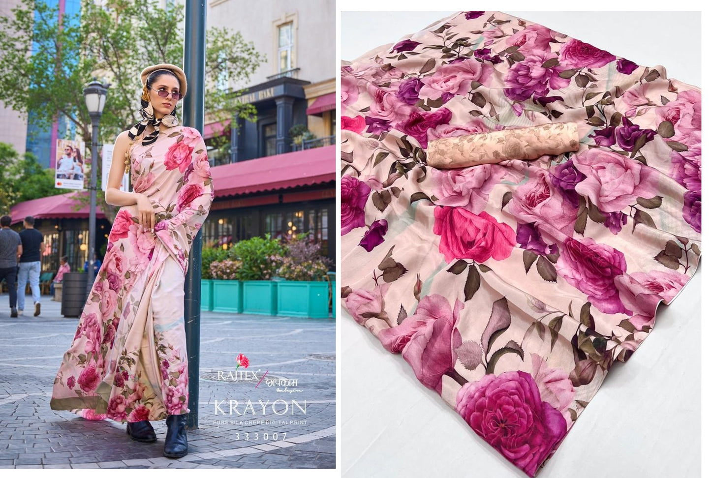333007 Krayon Rajtex Sarees