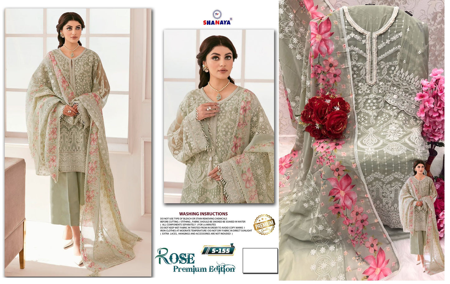 S-155 Rose Premium Edition Shanaya Fashion Pakistani Salwar Suits