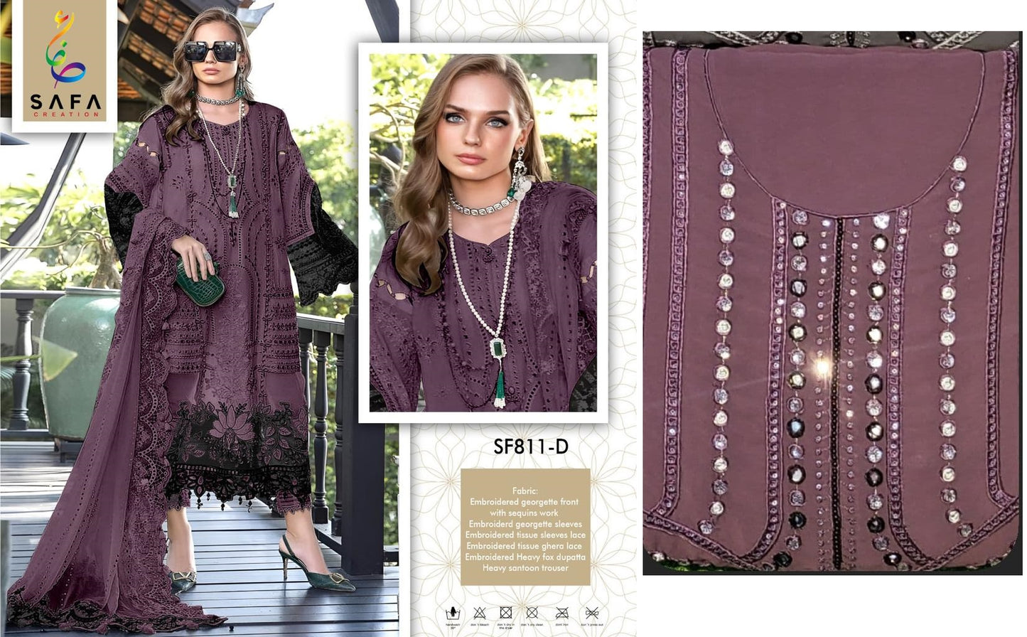 811D Safa Creation Pakistani Salwar Suits