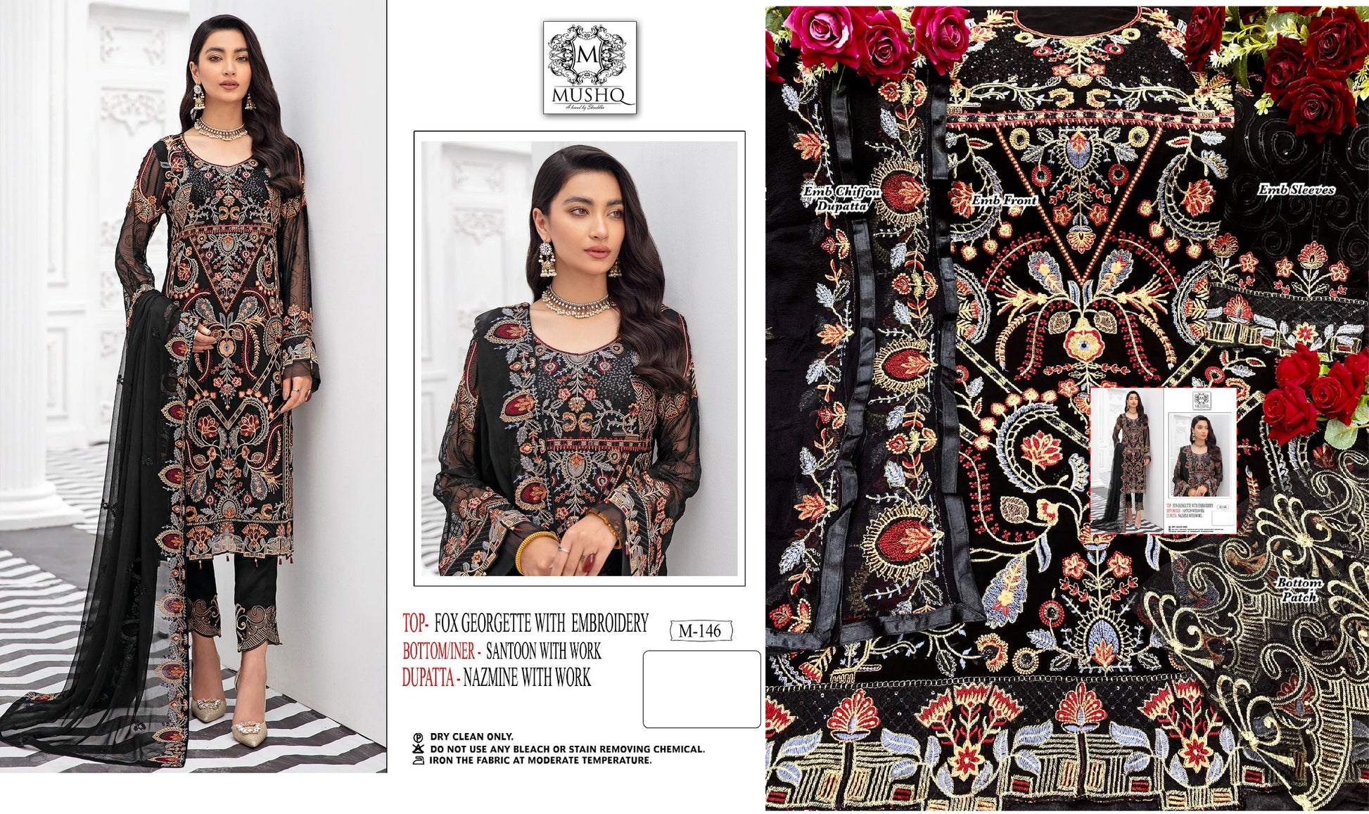 146 Mushq Pakistani Salwar Suits