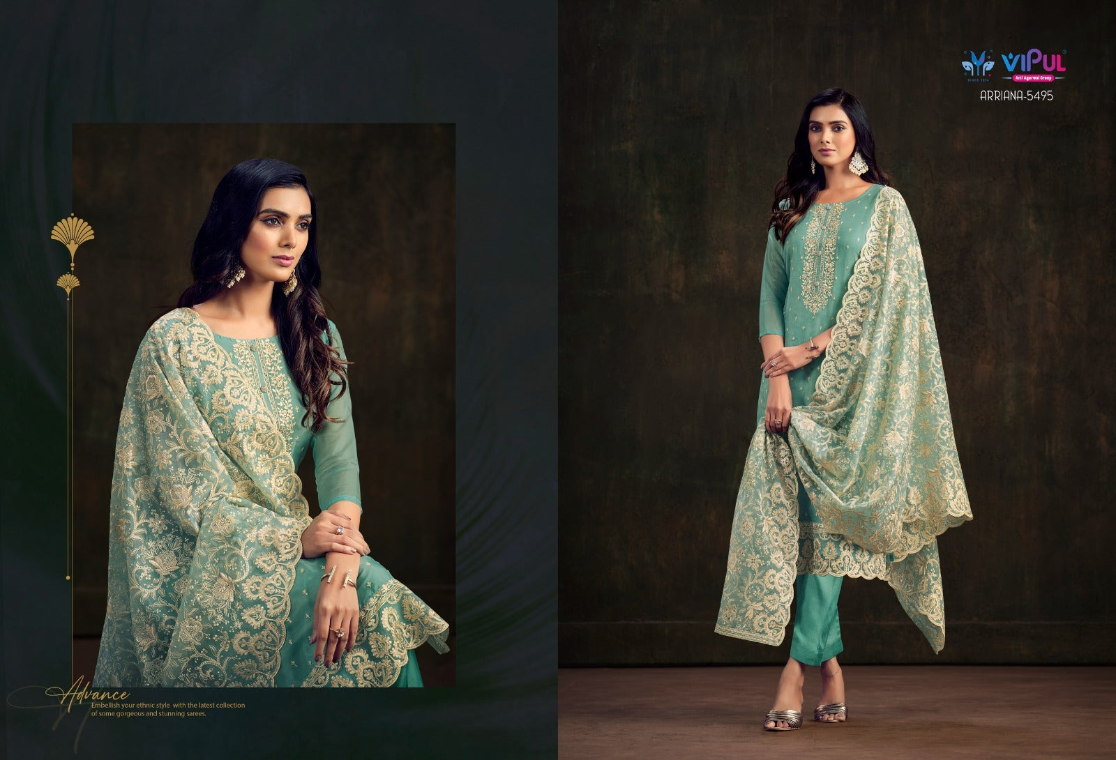 5495 Arriana Vipul Unstitched Suits