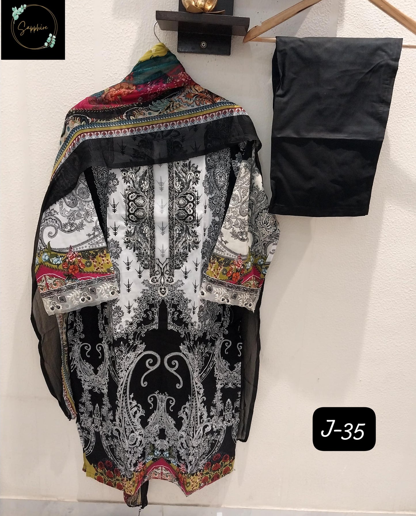 Jazmin Vol 35 Black Sapphire Pakistani Readymade Suits