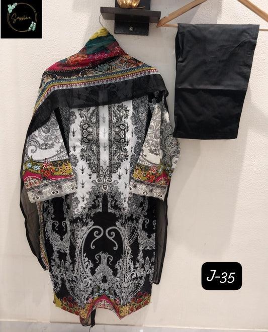 Jazmin Vol 35 Black Sapphire Pakistani Readymade Suits