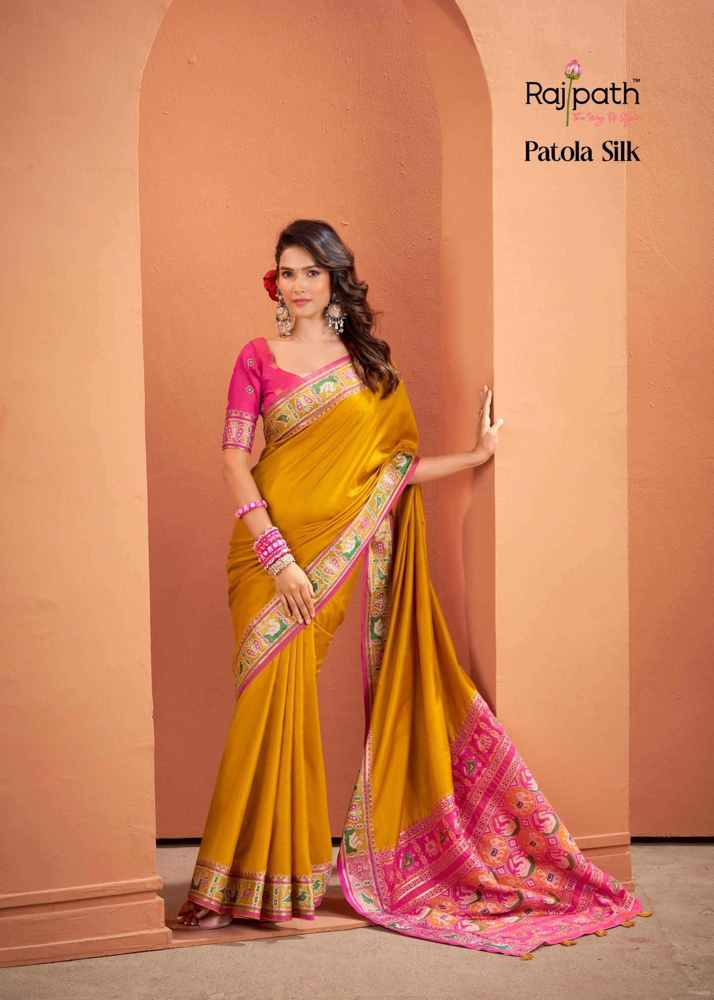 472 Vrundavn Rajpath Patola Silk Sarees