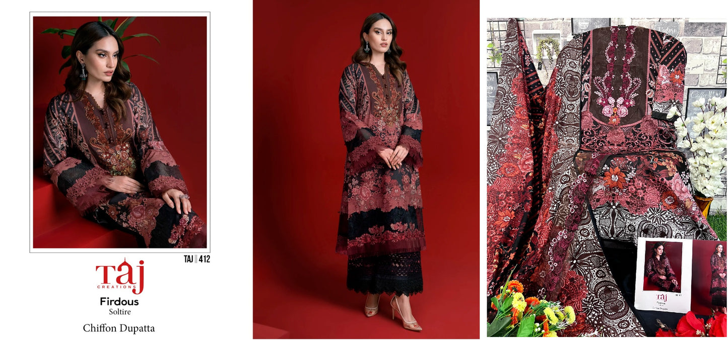 412 Taj Creations Pakistani Salwar Suits
