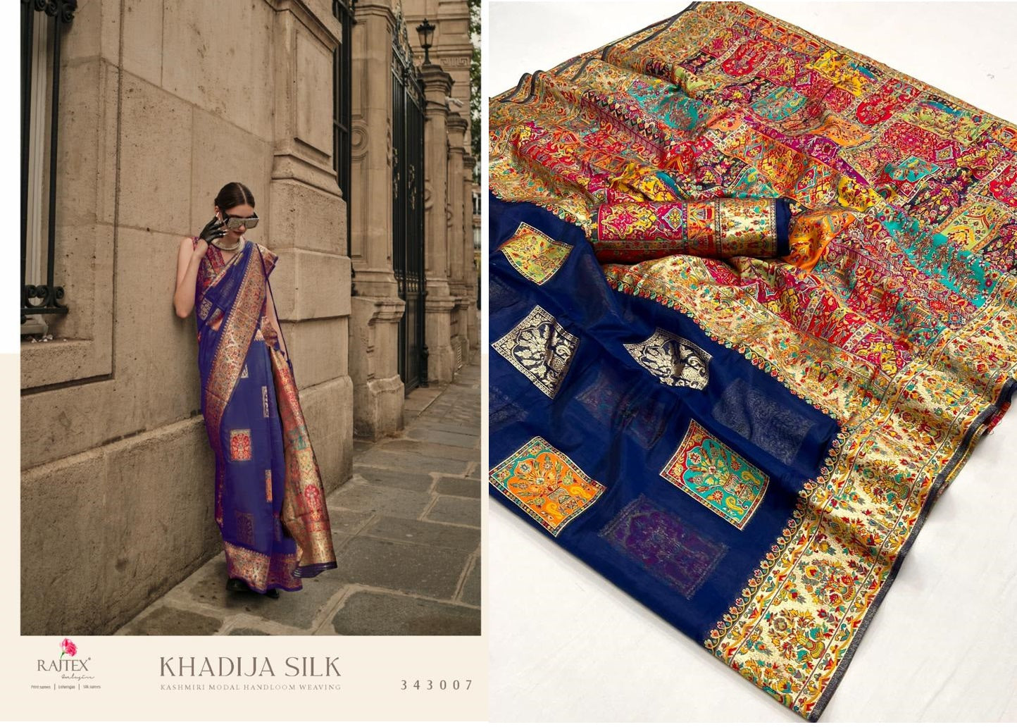 343007 Khadija Rajtex Sarees
