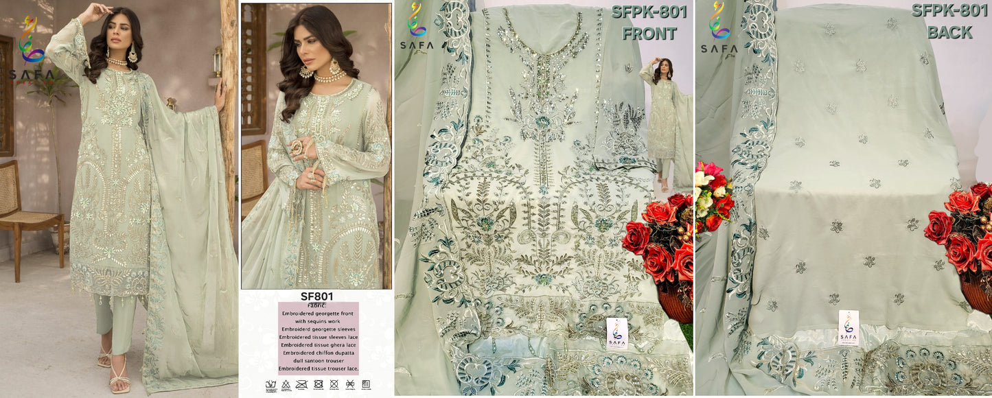 801 Safa Creation Pakistani Salwar Suits