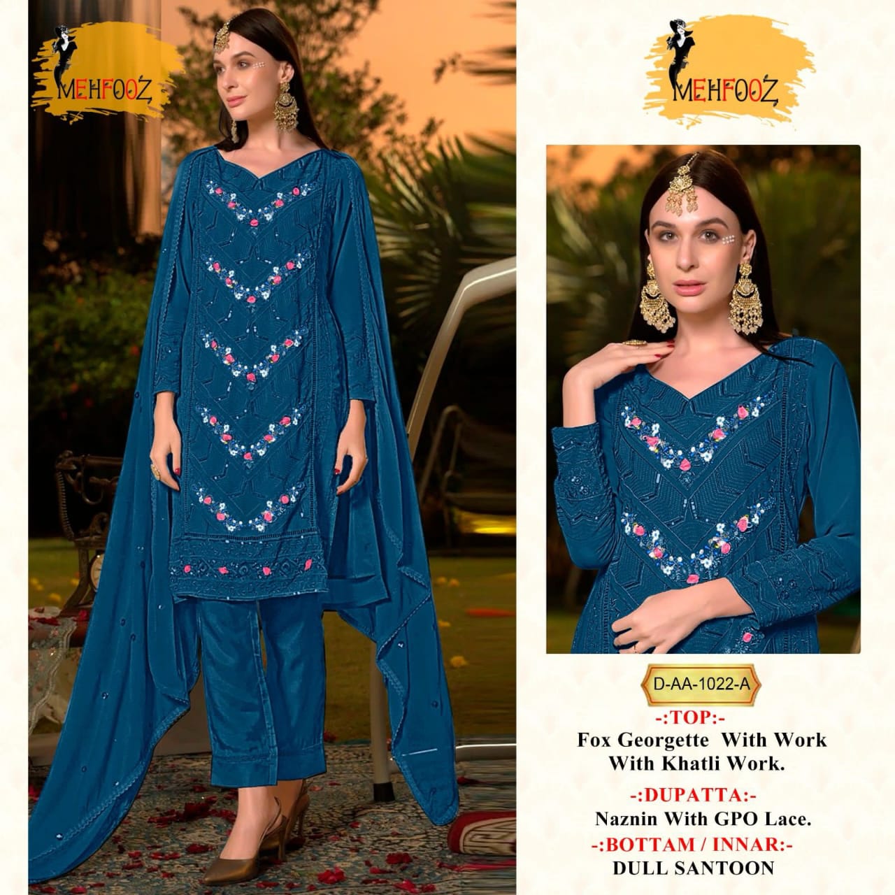 1022A Mehfooz Pakistani Salwar Suits