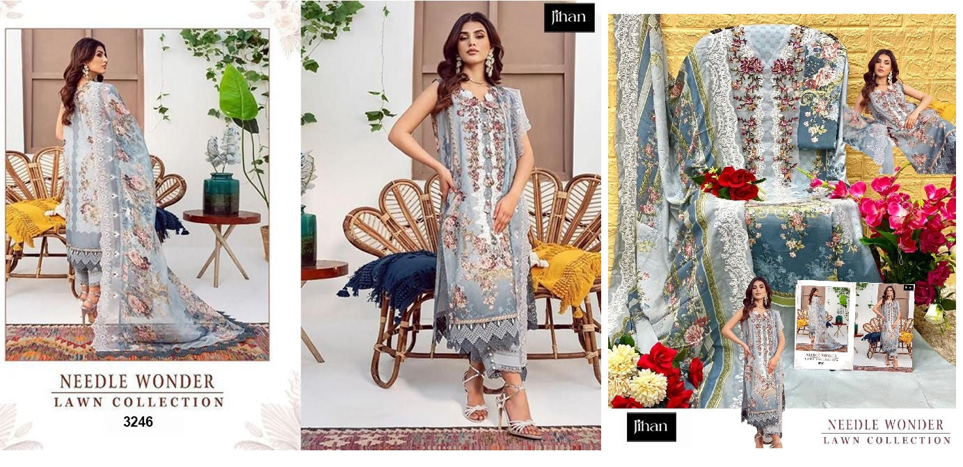 3246 Needle Wonder Lawn Collection Jihan Pakistani Salwar Suits