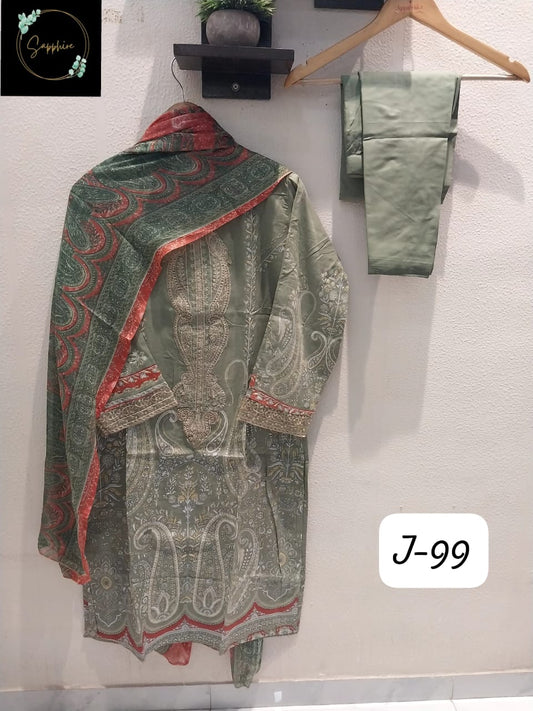 Jazmin Vol 99 Pista Sapphire Pakistani Readymade Suits