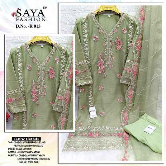 R-013 Light Pista Saya Fashion Pakistani Readymade Suits