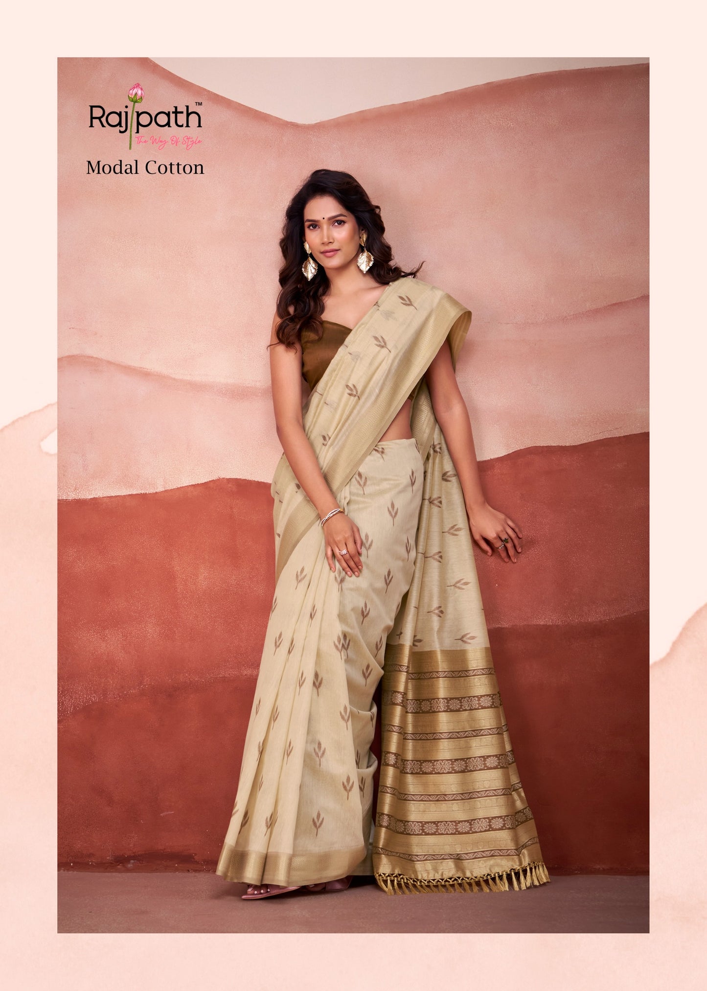 489 Mango Doli Rajpath Modal Cotton Sarees