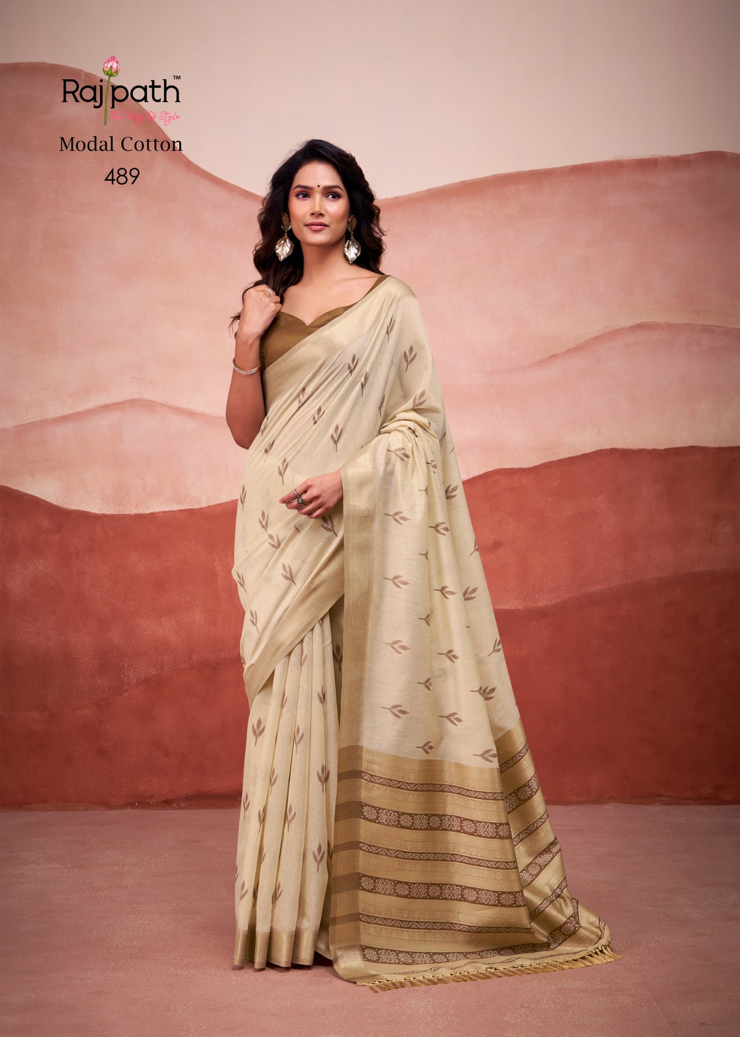 489 Mango Doli Rajpath Modal Cotton Sarees