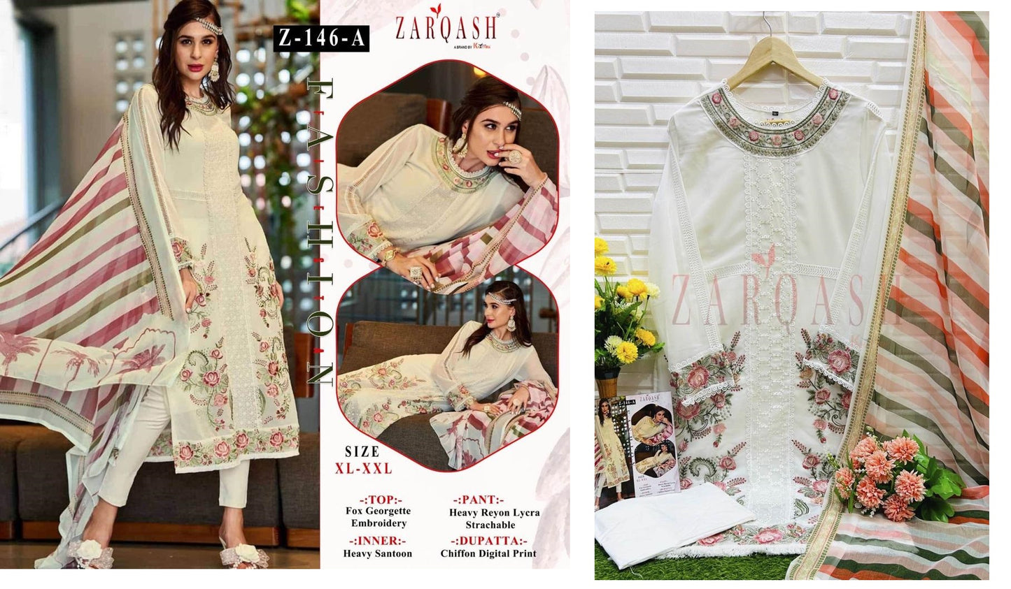 Z-146-A Zarqash Pakistani Readymade Suits