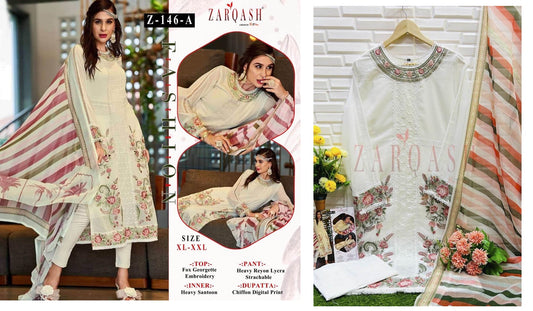Z-146-A Zarqash Pakistani Readymade Suits