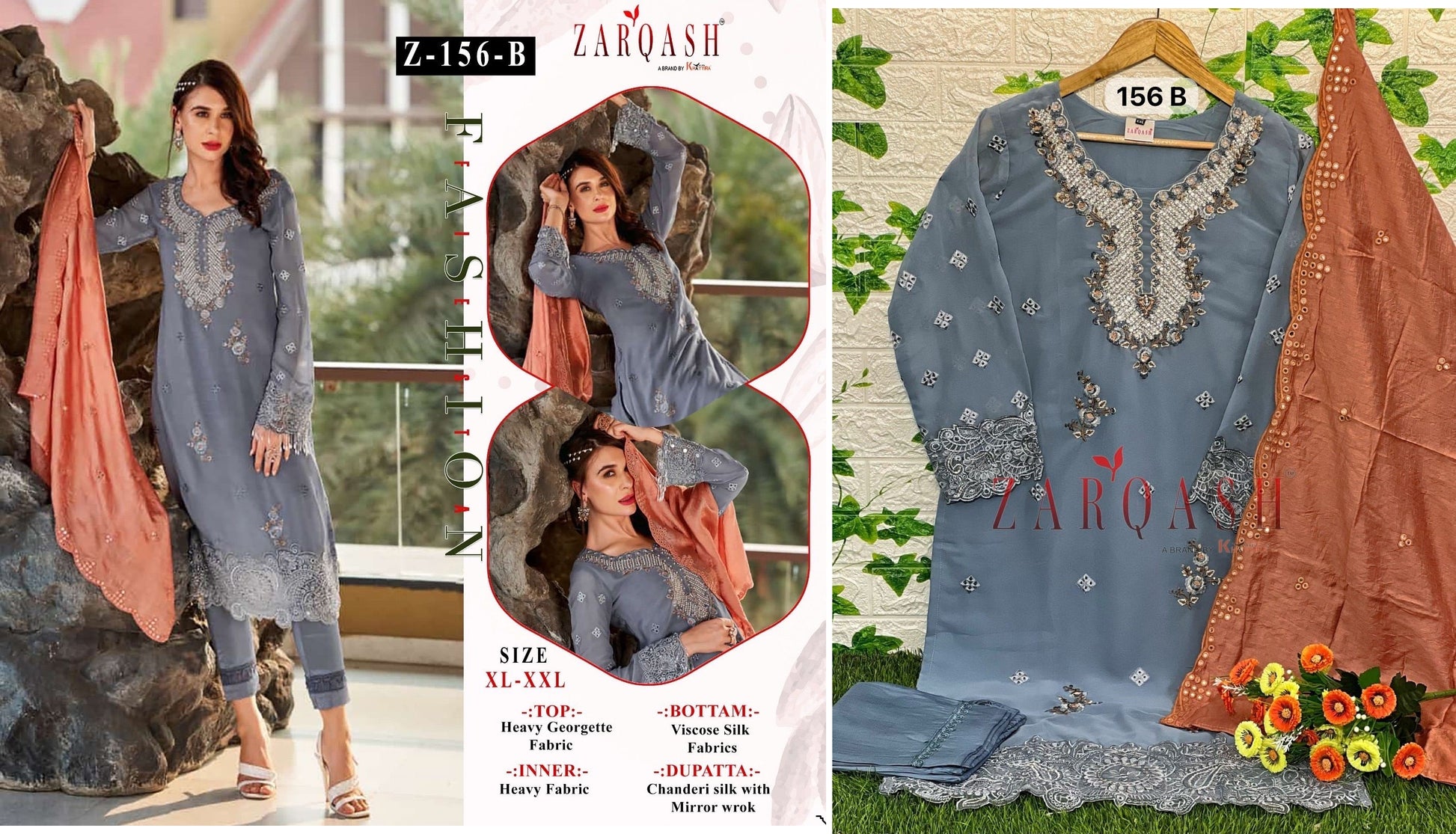 156B Zarqash Pakistani Readymade Suits