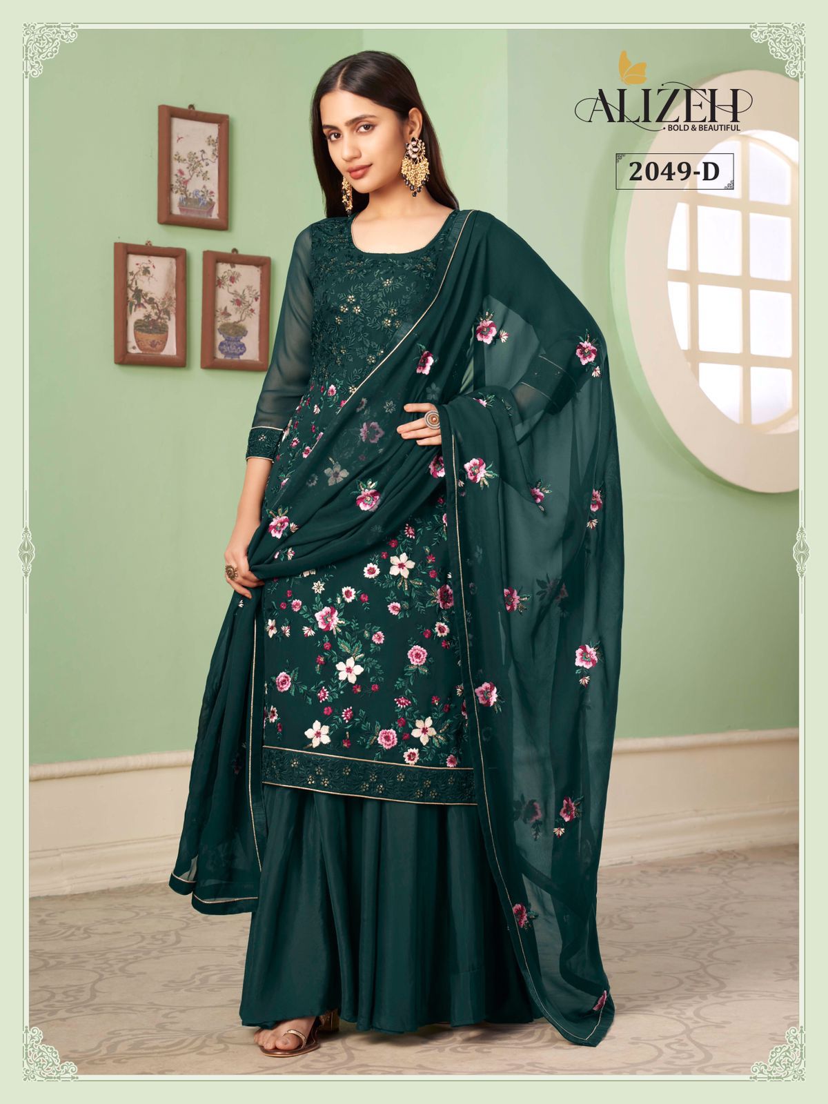2049D Zaida Vol 10 Alizeh Unstitched Suits