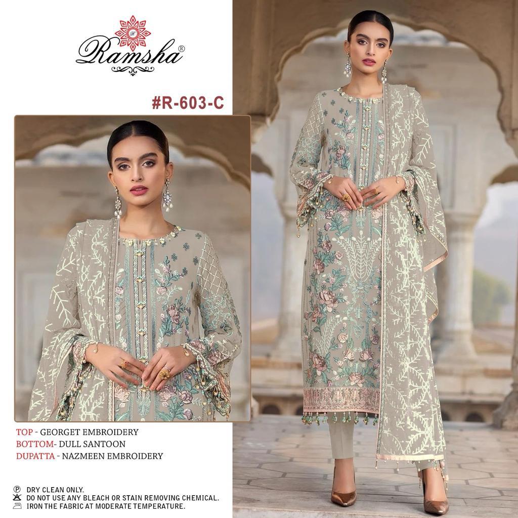 603C Ramsha Pakistani Salwar Suits