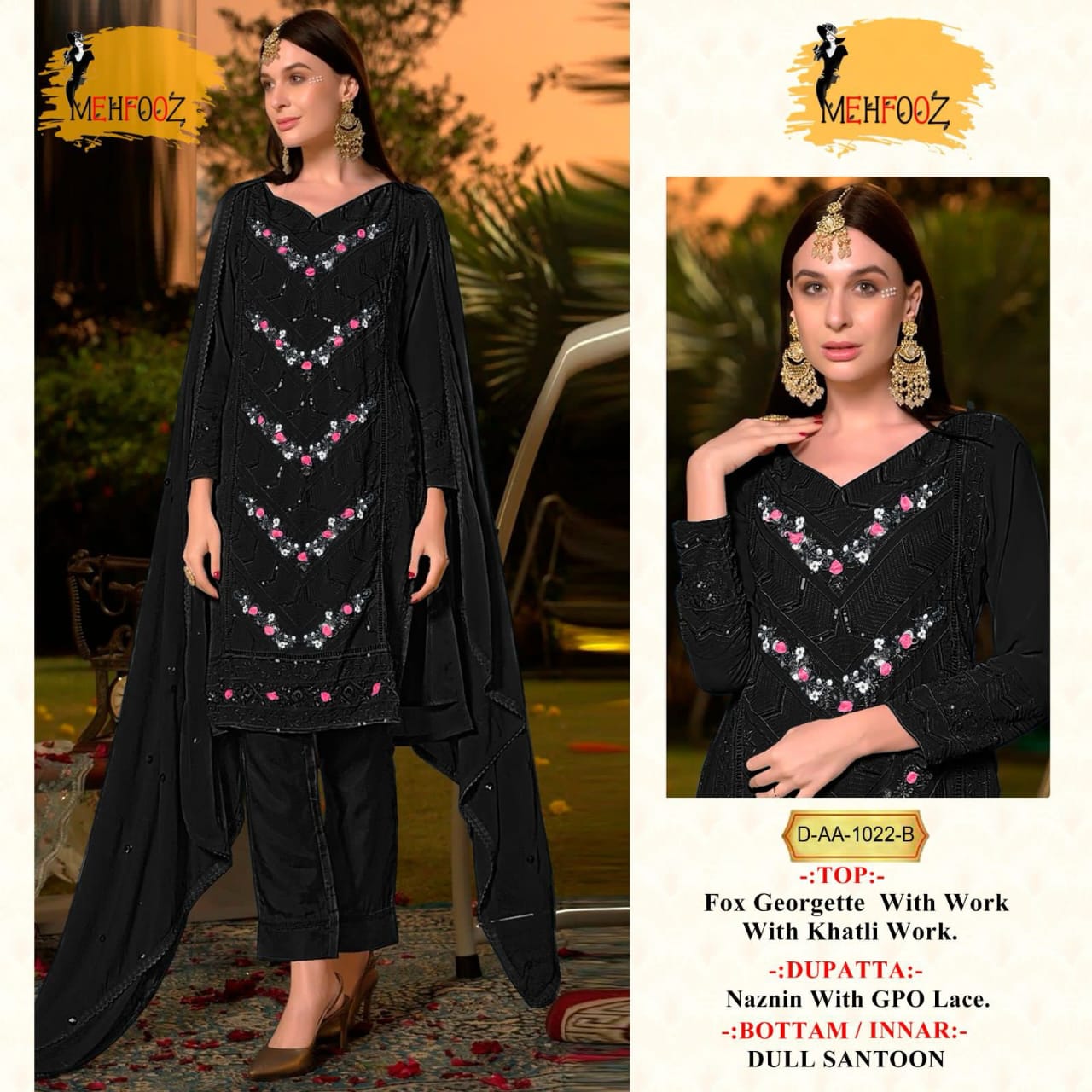 1022B Mehfooz Pakistani Salwar Suits