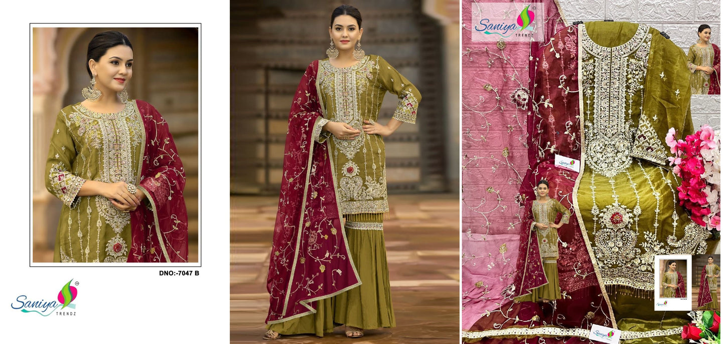 7047B Saniya Trendz Pakistani Salwar Suits