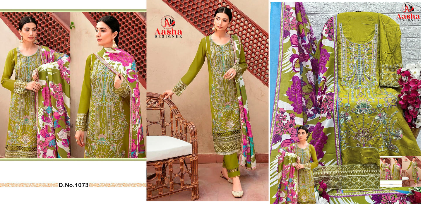 1073 Chevron Premium Collection Vol 1 Aasha Designer Pakistani Salwar Suits