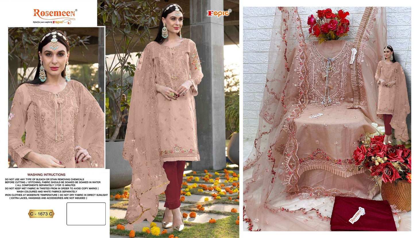 C-1673-C Fepic Pakistani Salwar Suits