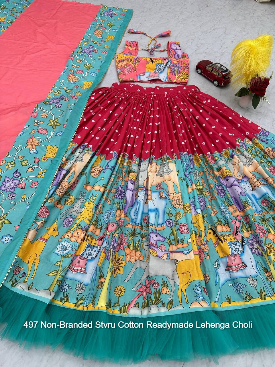 497 Non-Branded Stvru Cotton Readymade Lehenga Choli