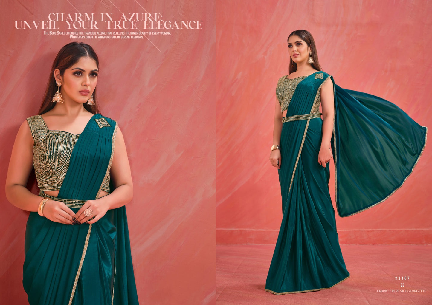 23407 Mohmanthan Mahotsav Ready To Wear Saree