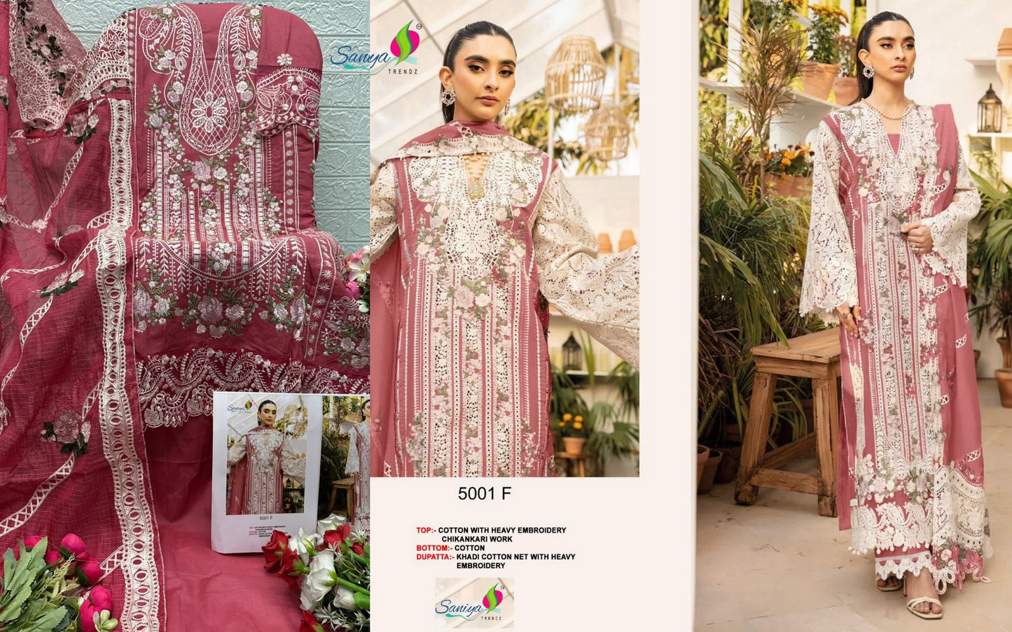 5001-F Ombre Vol 5 Saniya Trendz Cotton Pakistani Salwar Suits